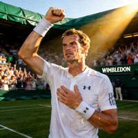 安迪·穆雷肖像 - 两次温网冠军，英国英雄夺冠后激动落泪