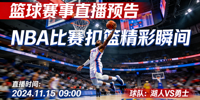 篮球赛事直播预告 - NBA比赛中球员扣篮的精彩瞬间