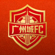 广州城FC队徽 - 以红色和金色为主色调，带有城市标志和足球元素的盾形徽章