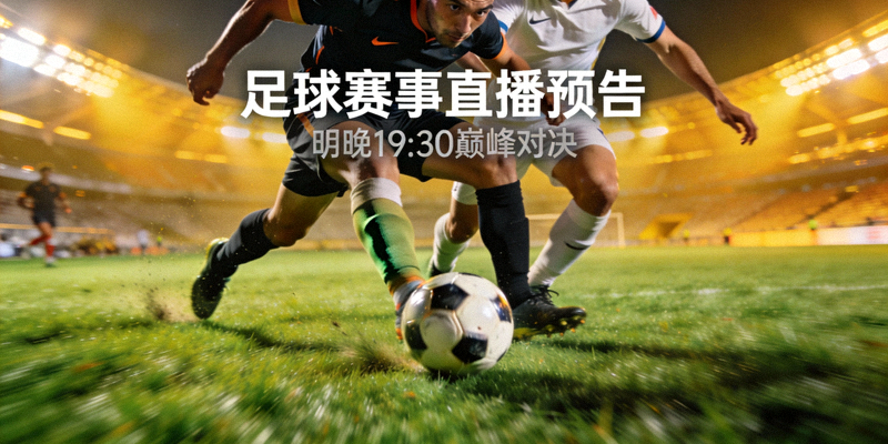 足球赛事直播预告 - 绿茵场上足球运动员激烈争抢足球的瞬间